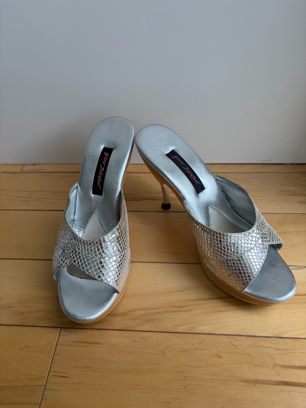 Betsey Johnson Silver Platform Sandals - Picture 3 of 10